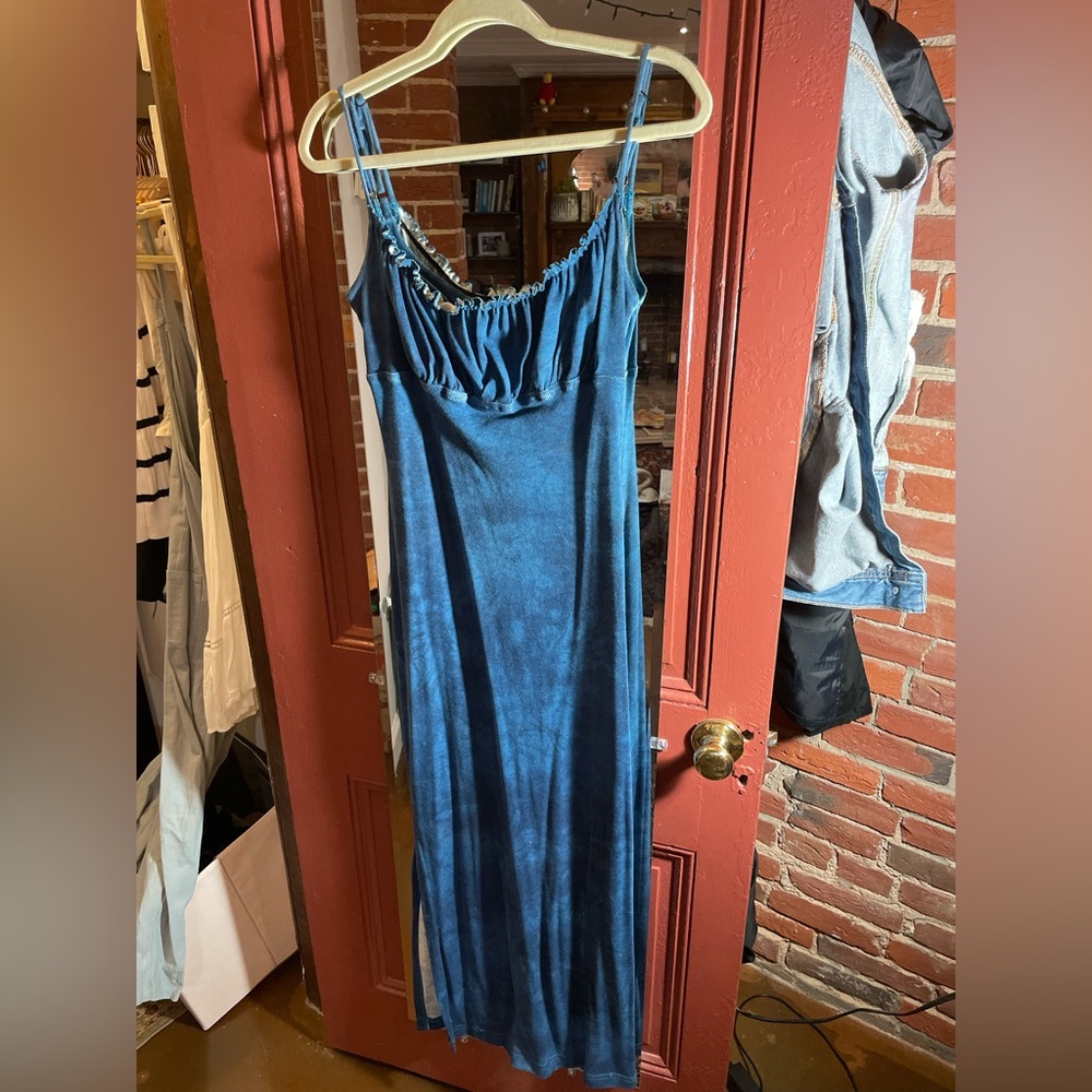Vintage Jonathan Martin Blue Maxi Dress